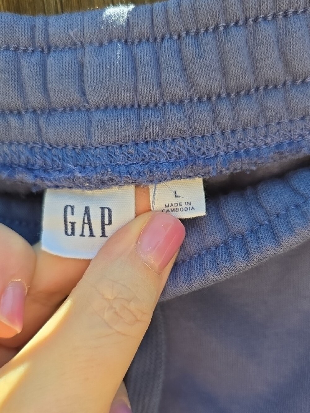 GAP Men's Blue Logo Athletic Shorts Elastic Drawstring Waist - Picture 3 of 10